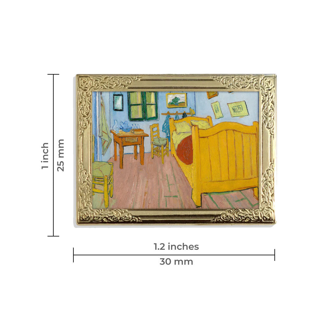 The Bedroom in Arles by Vincent Van Gogh Art Frame Pin - Museum Souvenir Fine Art Lapel Pin