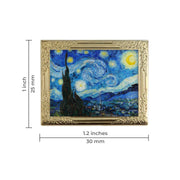 Starry Night By Vincent van Gogh Art Frame Pin - Museum Souvenir Fine Art Lapel Pin