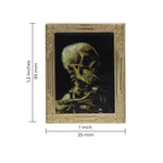 Load image into Gallery viewer, Skull of a Skeleton with Burning Cigarette by Van Gogh Art Frame Pin - Museum Souvenir Fine Art Lapel Pin
