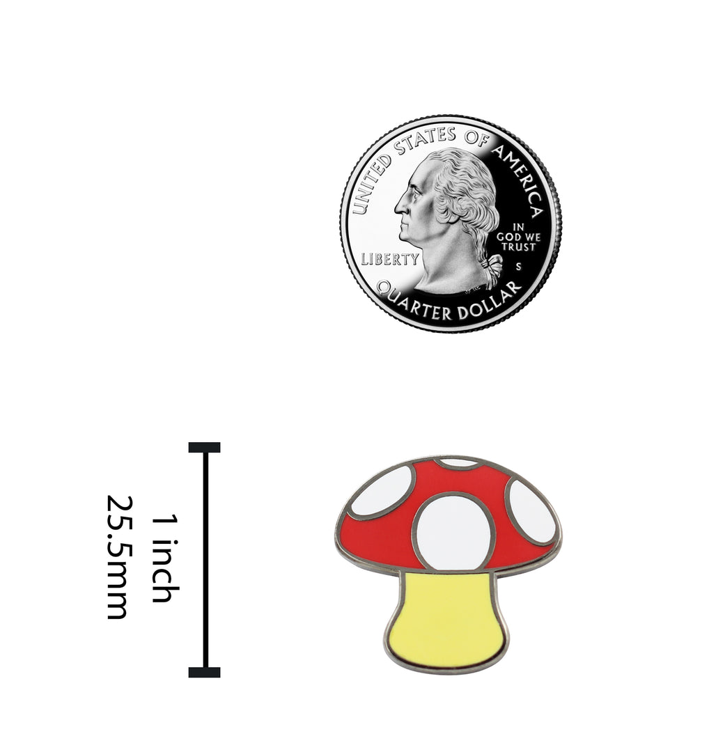 Mushroom Emoji – Enamel Pin for your Life