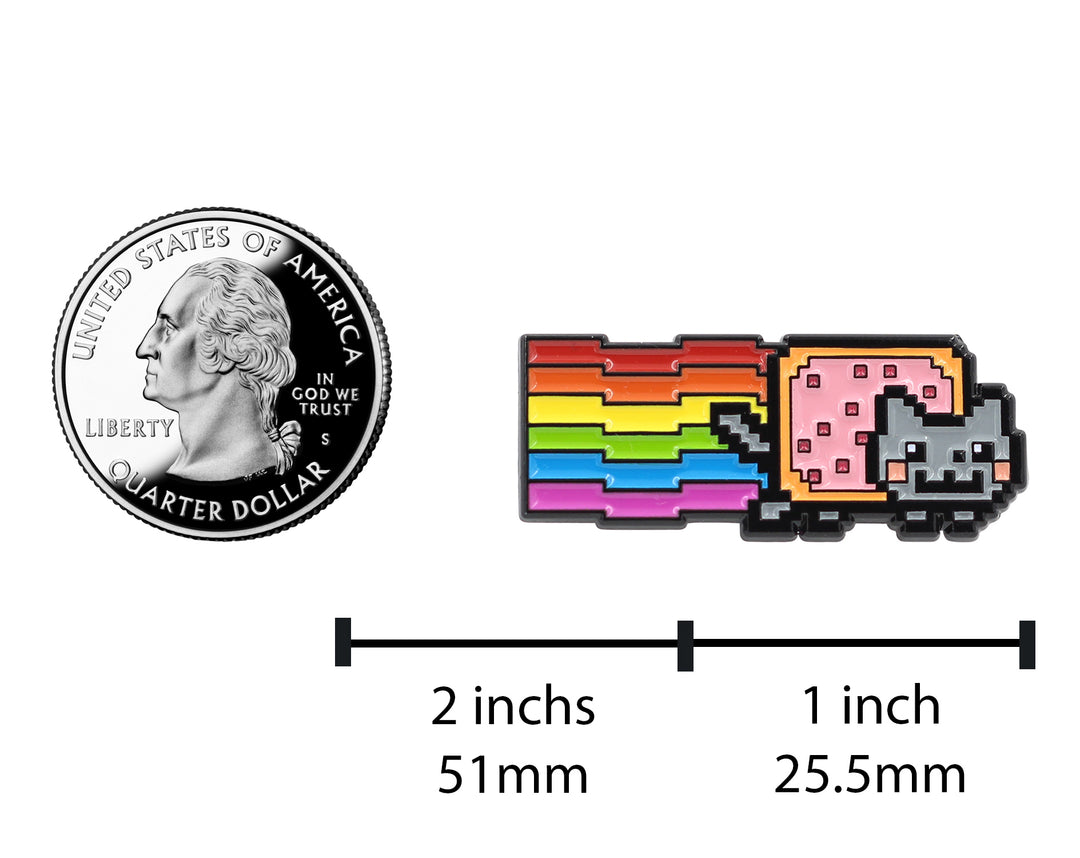 Nyan Cat Pin - Rainbow Cat Meme Enamel Pin