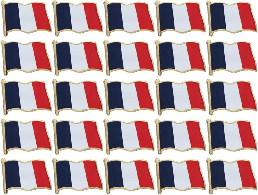 France Flag Enamel Pin For Patriotic & Ceremonial Souvenir