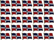 Dominican Republic Flag Enamel Pin For Patriotic & Ceremonial Souvenir