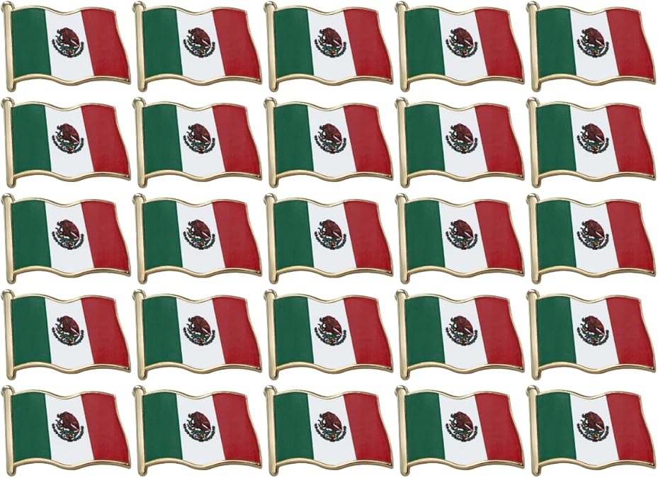 Mexico Flag Enamel Pin For Patriotic & Ceremonial Souvenir