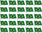 Load image into Gallery viewer, Brazil Flag Enamel Pin For Patriotic &amp; Ceremonial Souvenir
