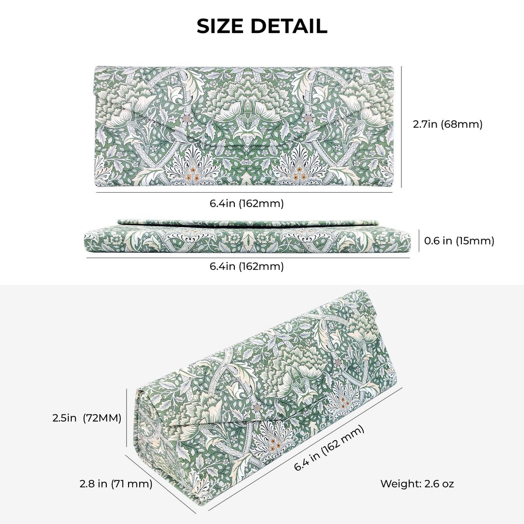 Strawberry Thief by William Morris Glasses Case - Vegan Leather Folding Hard Shell Case