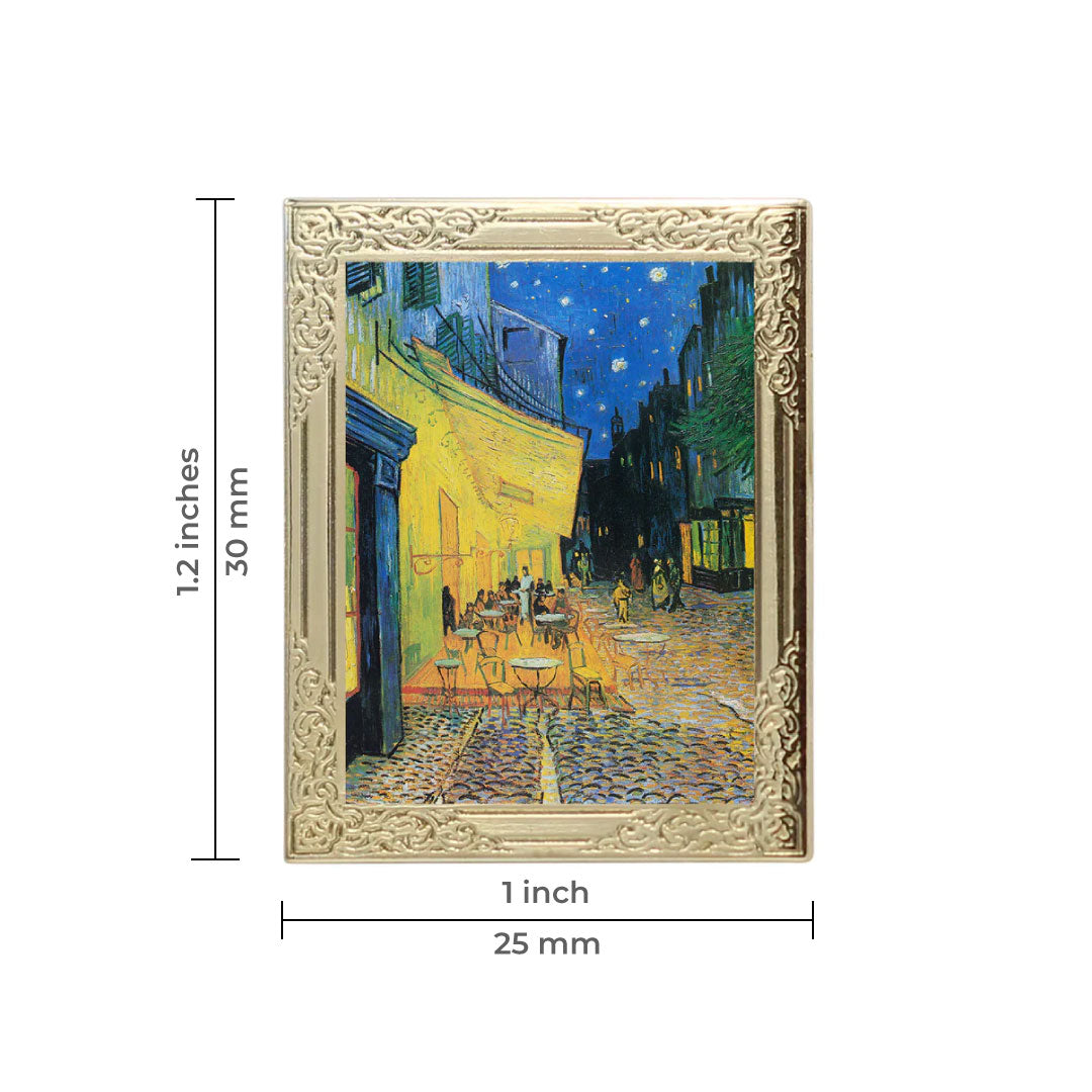 Café Terrace at Night By Van Gogh Art Frame Pin - Museum Souvenir Fine Art Lapel Pin