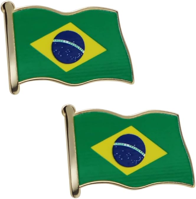 Brazil Flag Enamel Pin For Patriotic & Ceremonial Souvenir