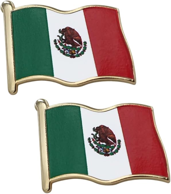 Mexico Flag Enamel Pin For Patriotic & Ceremonial Souvenir