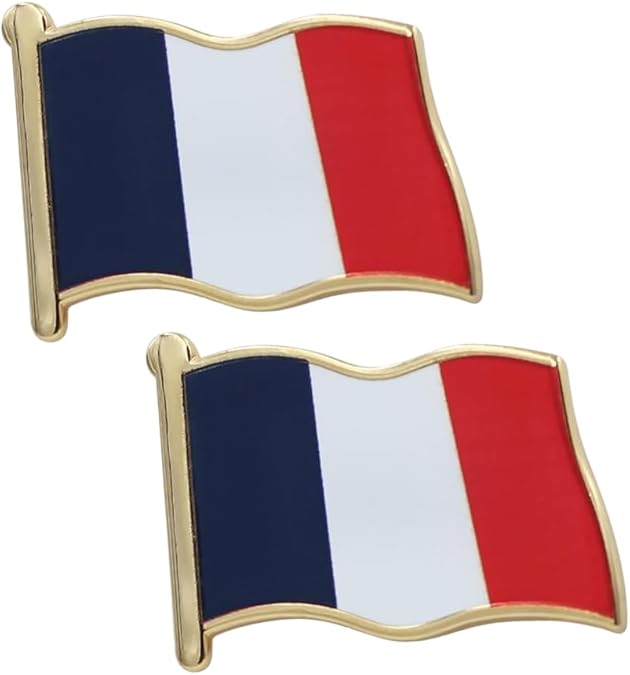 France Flag Enamel Pin For Patriotic & Ceremonial Souvenir