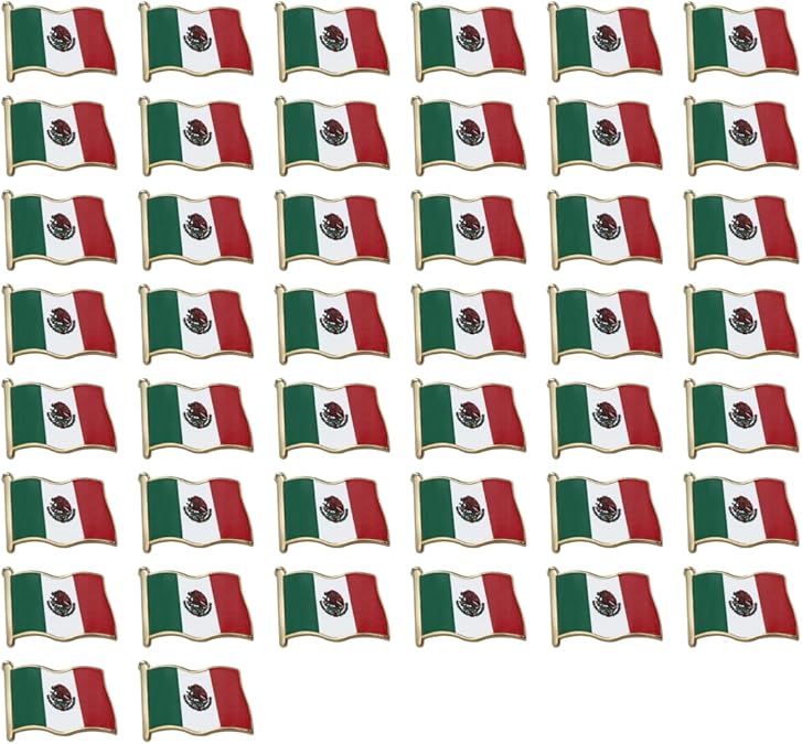 Mexico Flag Enamel Pin For Patriotic & Ceremonial Souvenir