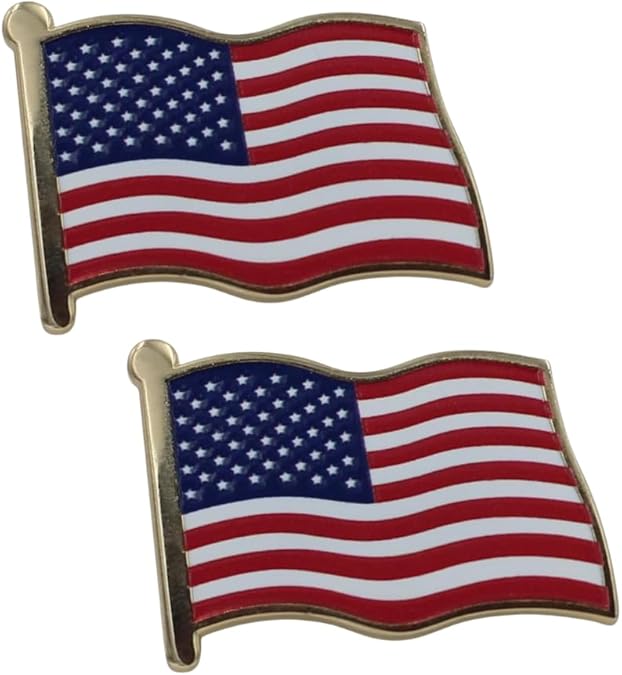 American Flag Enamel Pin For Patriotic & Ceremonial Souvenir