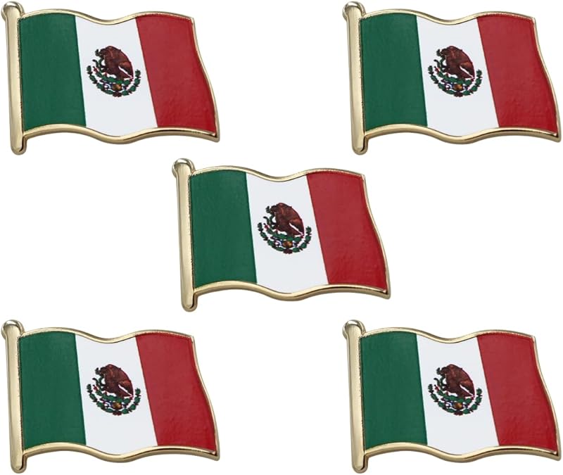 Mexico Flag Enamel Pin For Patriotic & Ceremonial Souvenir