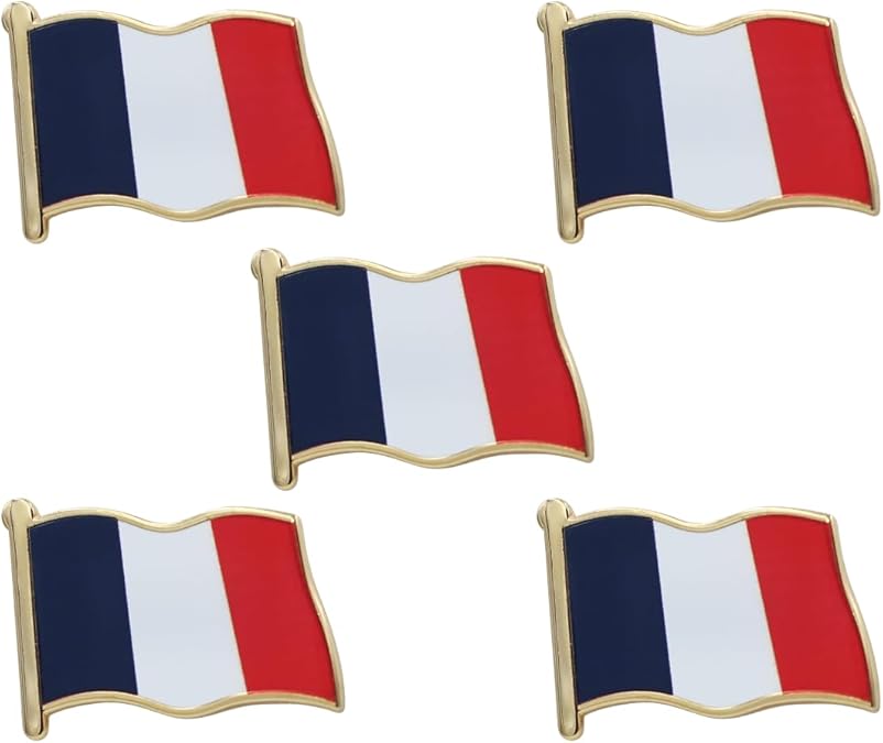 France Flag Enamel Pin For Patriotic & Ceremonial Souvenir