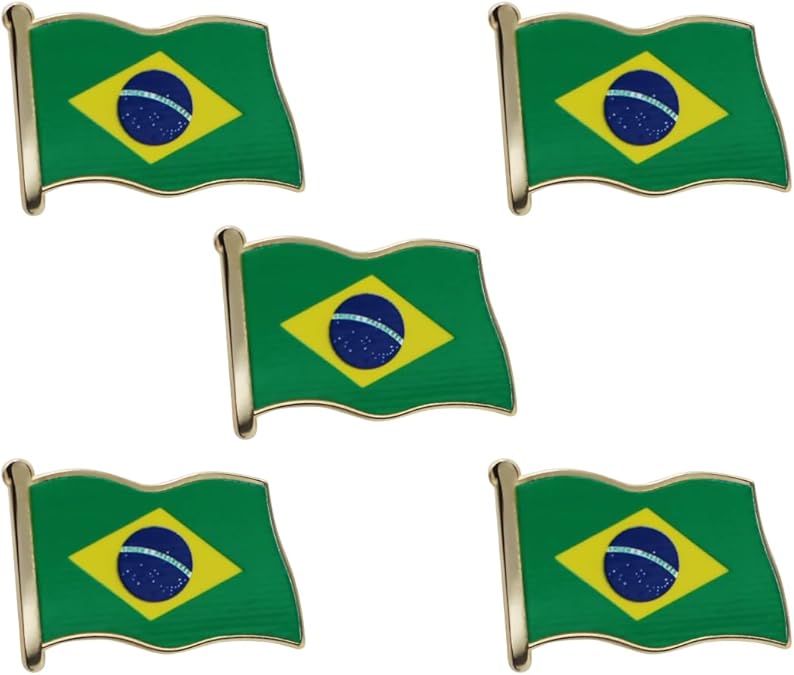 Brazil Flag Enamel Pin For Patriotic & Ceremonial Souvenir