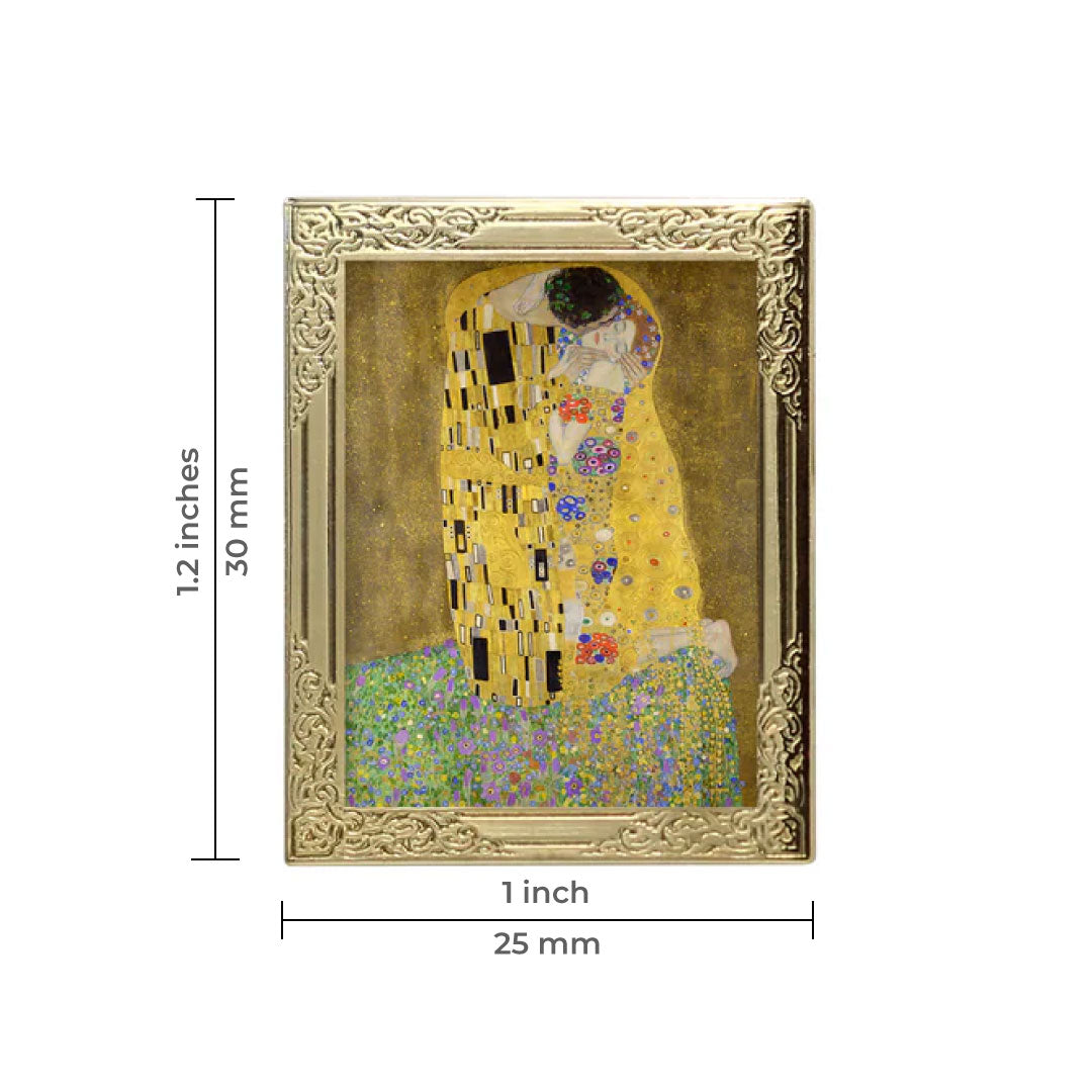 The Kiss By Gustav Klimt Art Frame Pin - Museum Souvenir Fine Art Lapel Pin