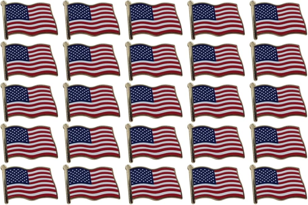 American Flag Enamel Pin For Patriotic & Ceremonial Souvenir