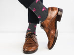 Load image into Gallery viewer, Flamingo (Grey) Socks - Comfy Cotton for Men &amp; Women
