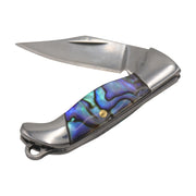Abalone Shell Folding Knife Pendant Necklace