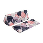 Abstract Mountain Foldable Eyeglass Case – Modern Landscape Vegan Leather Folding Hard Shell Case