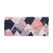 Abstract Mountain Foldable Eyeglass Case – Modern Landscape Vegan Leather Folding Hard Shell Case