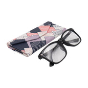 Abstract Mountain Foldable Eyeglass Case – Modern Landscape Vegan Leather Folding Hard Shell Case