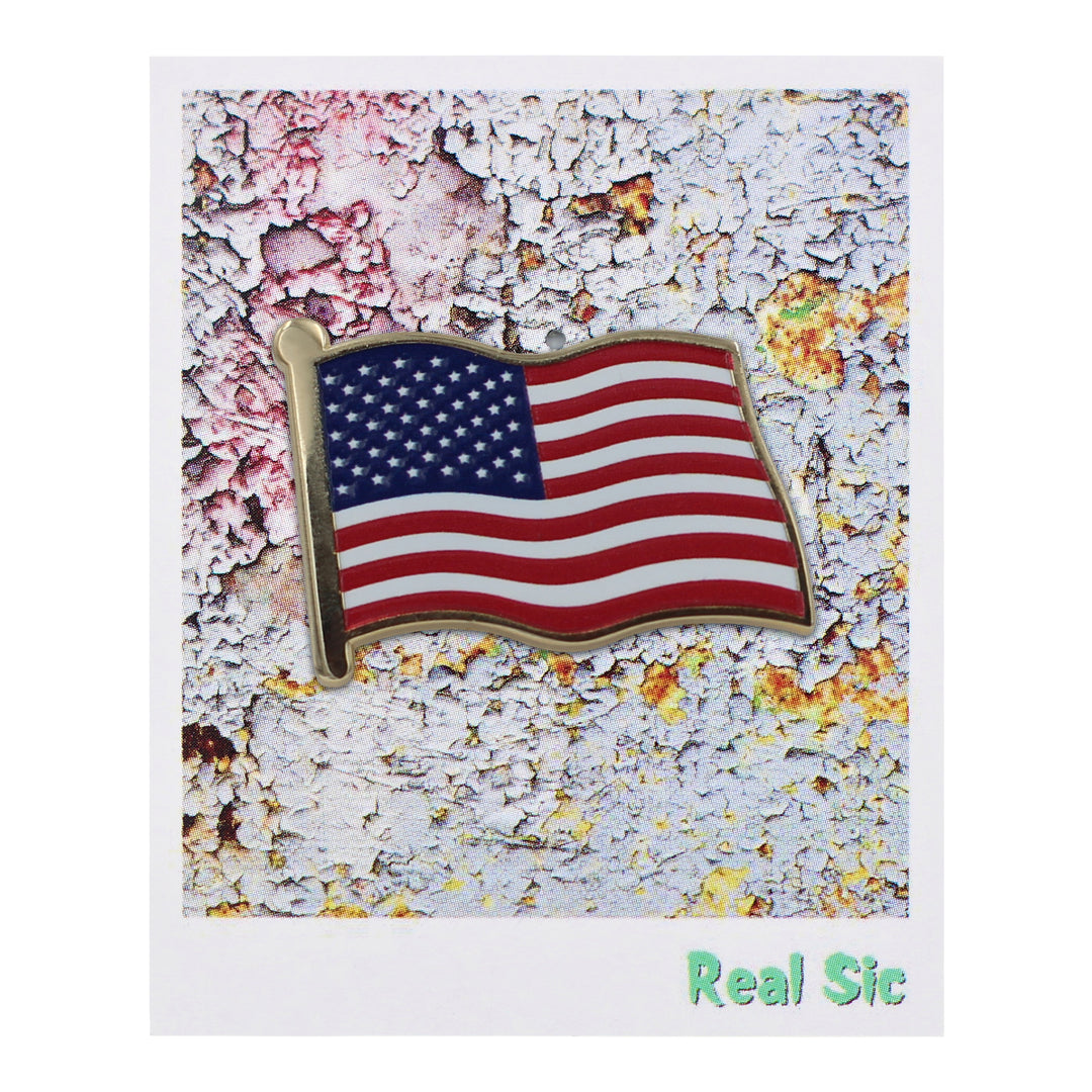 American Flag Enamel Pin For Patriotic & Ceremonial Souvenir