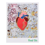 Load image into Gallery viewer, Anatomical Heart Pin - Realistic, Scientific Heart Enamel Lapel Pin for Valentine&#39;s Day