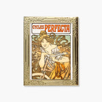 Load image into Gallery viewer, Art Frame Enamel Lapel Paint Pin - Cycles Perfecta By Alphonse Mucha
