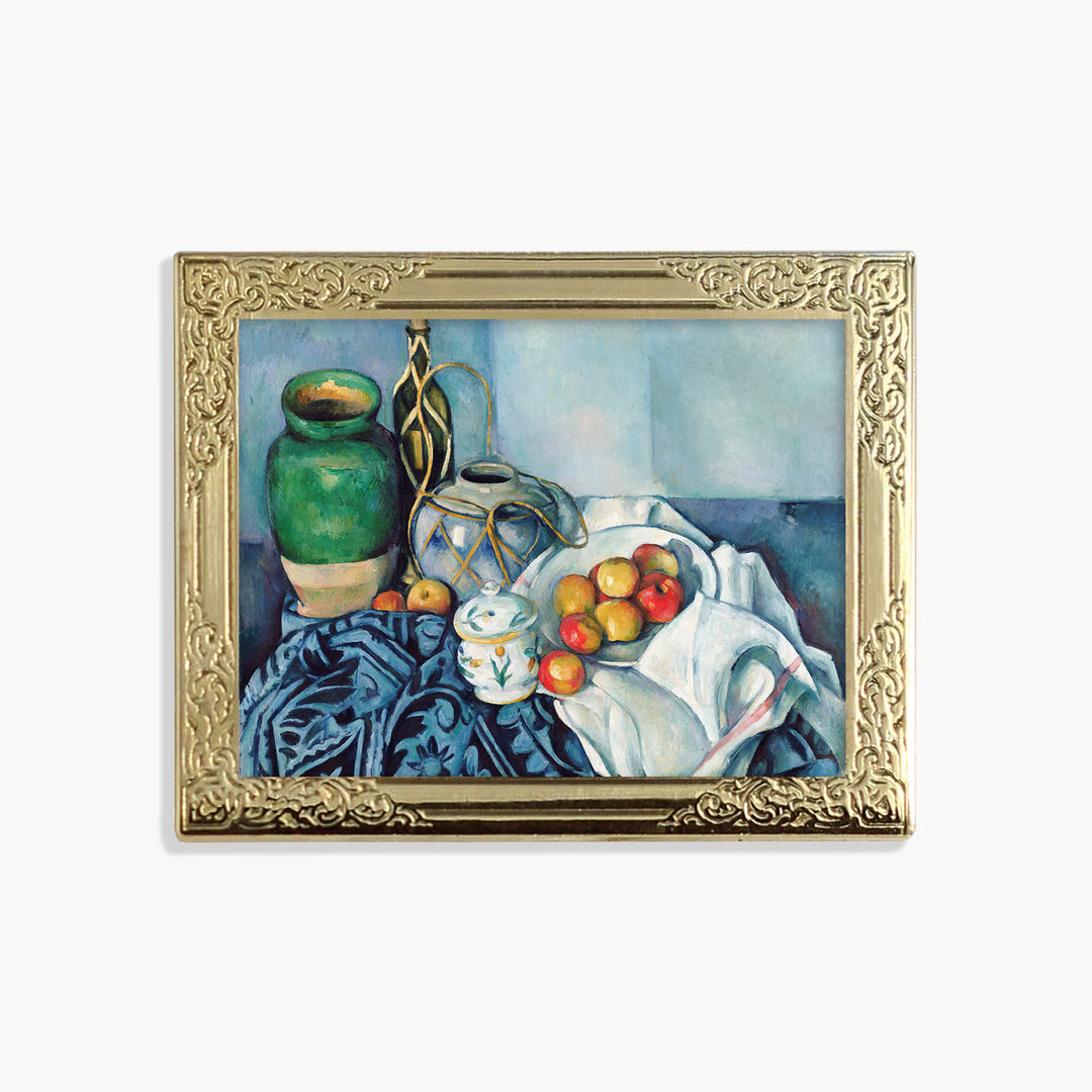 Art Frame Enamel Lapel Paint Pin - Still Life with Apples By Paul Cézanne