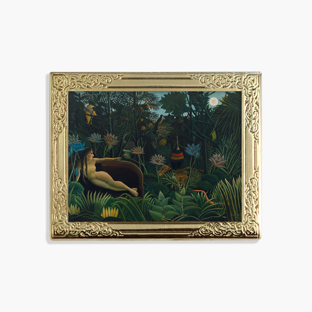 Art Frame Enamel Lapel Paint Pin - The Dream Art Pin By Henri Rousseau