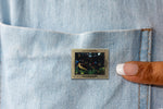 Load image into Gallery viewer, Art Frame Enamel Lapel Paint Pin - The Dream Art Pin By Henri Rousseau
