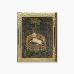 Load image into Gallery viewer, Art Frame Enamel Lapel Paint Pin - The Unicorn Rests in a Garden

