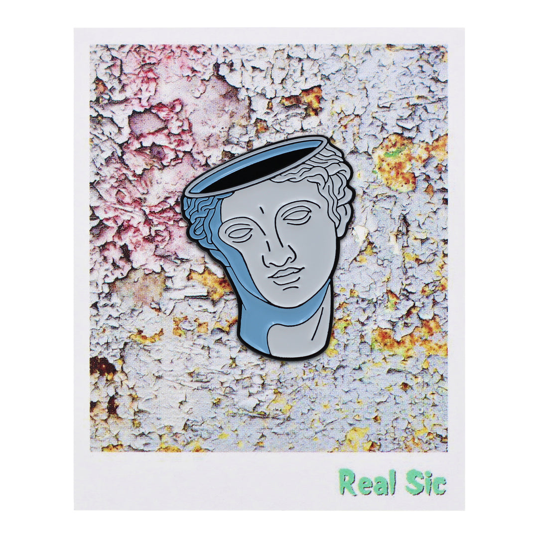 David Abstract Greek Statue Pin - Surreal Vaporwave Aesthetic Enamel Pin