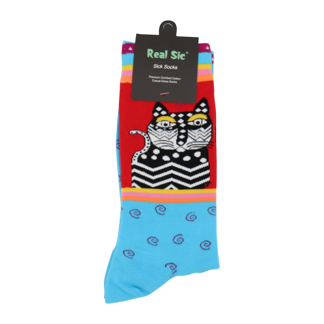 Basquiat Funky Cat Socks - Comfy Cotton for Men & Women