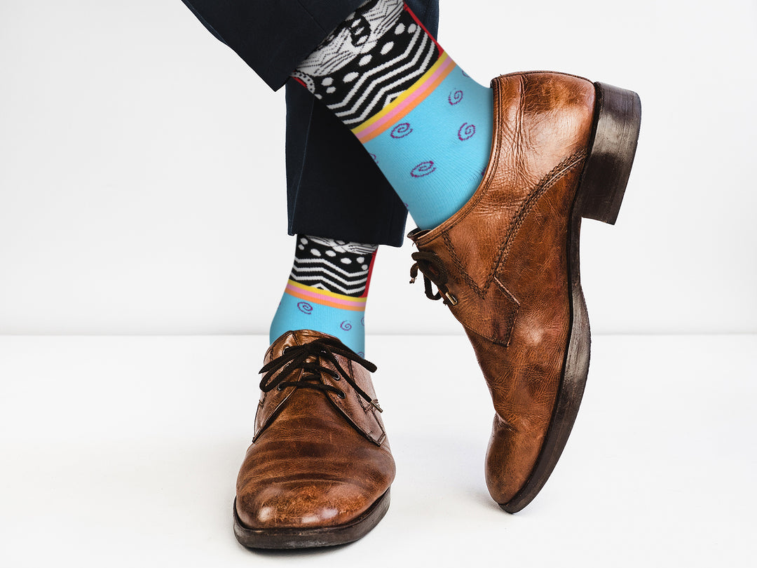 Basquiat Funky Cat Socks - Comfy Cotton for Men & Women