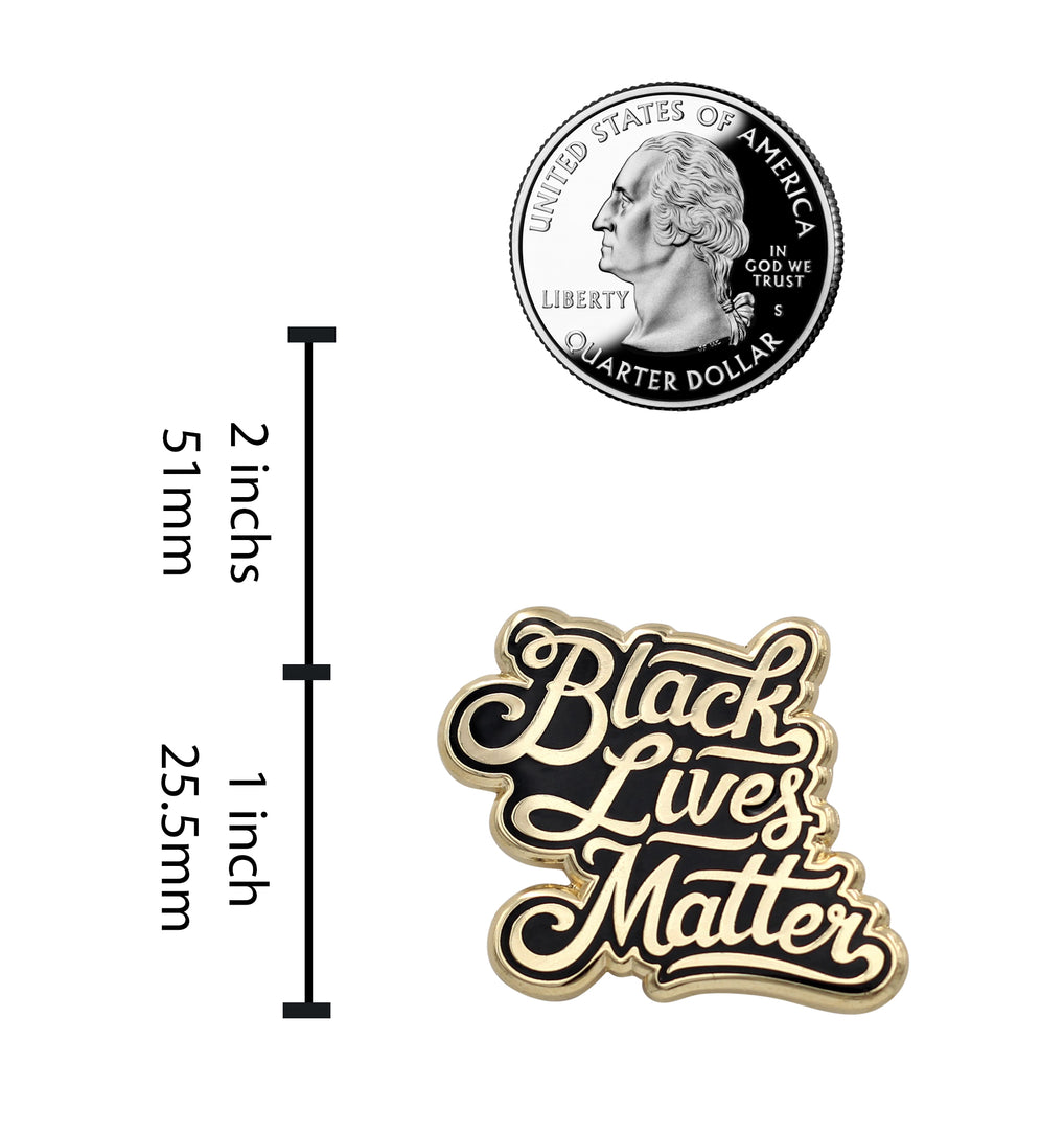 REAL SIC Black Lives Matter Lapel Pin - Raised Fist Enamel Pin For Jackets, Bags & Backpacks