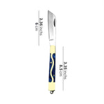 Load image into Gallery viewer, Blue &amp; Gold Straight Blade Mini Folding Pocket Knife
