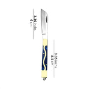 Blue & Gold Straight Blade Mini Folding Pocket Knife