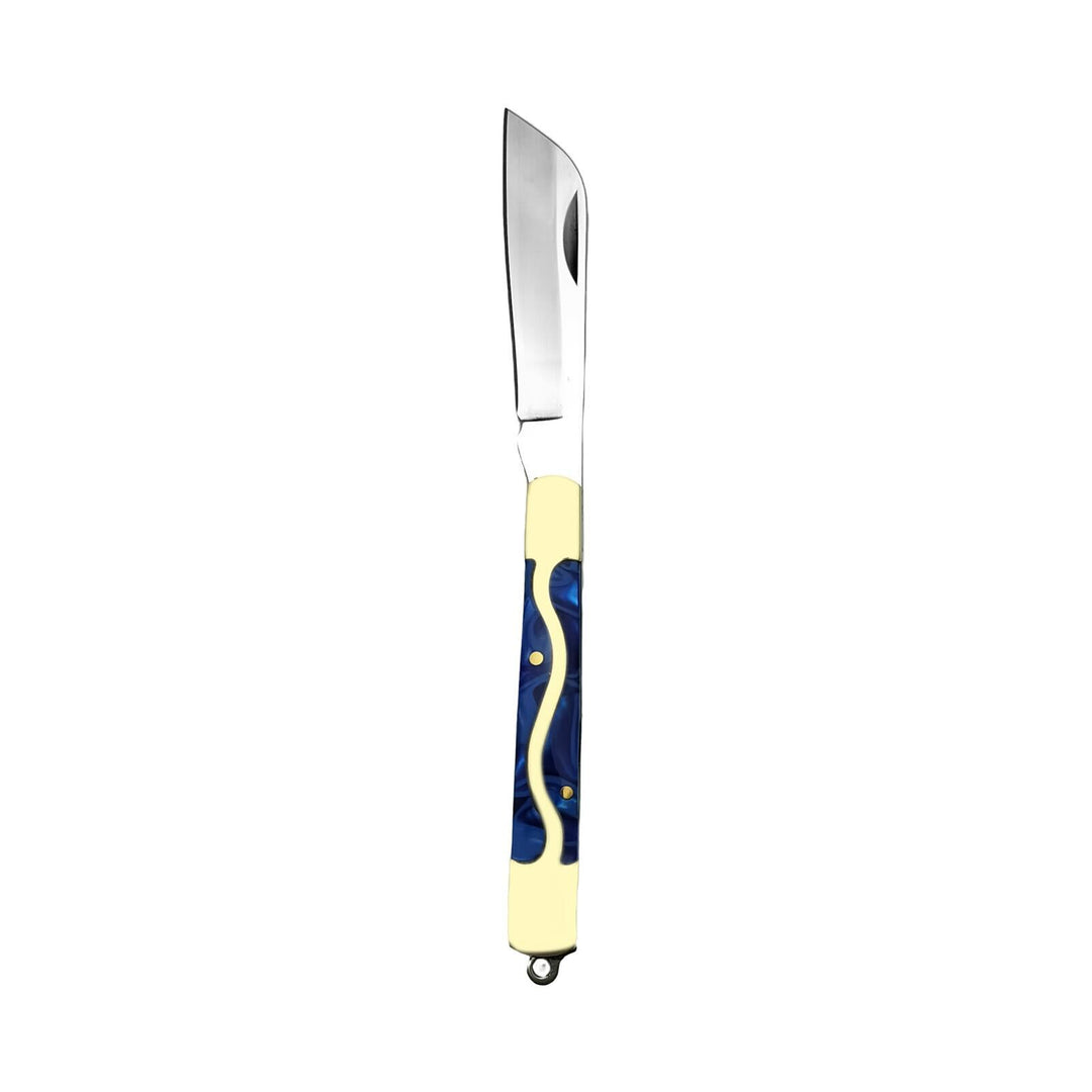 Blue & Gold Straight Blade Mini Folding Pocket Knife