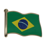 Load image into Gallery viewer, Brazil Flag Enamel Pin For Patriotic &amp; Ceremonial Souvenir
