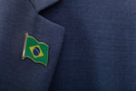 Load image into Gallery viewer, Brazil Flag Enamel Pin For Patriotic &amp; Ceremonial Souvenir
