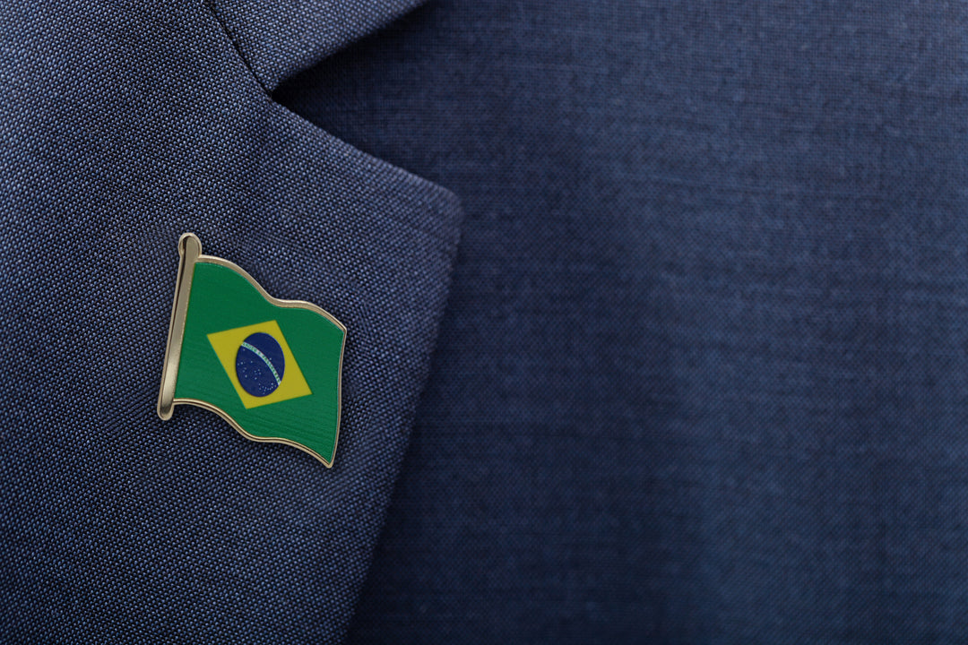 Brazil Flag Enamel Pin For Patriotic & Ceremonial Souvenir