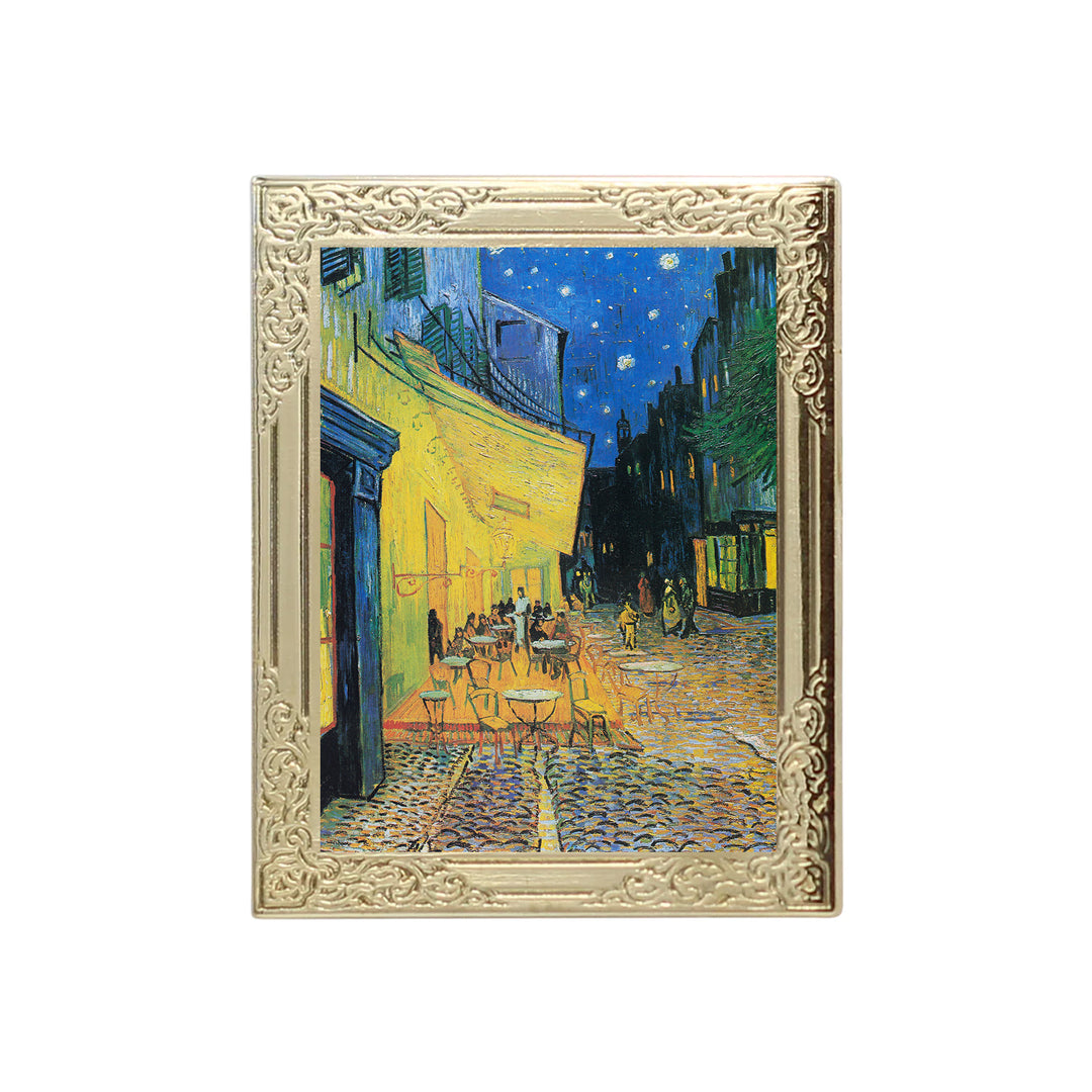 Café Terrace at Night By Van Gogh Art Frame Pin - Museum Souvenir Fine Art Lapel Pin