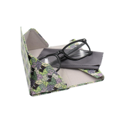 Cat Hide and Seek Print Glasses Case - Vegan Leather Magic Folding Hard Case