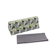 Cat Hide and Seek Print Glasses Case - Vegan Leather Magic Folding Hard Case