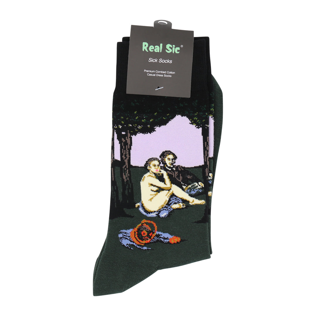 Luncheon on Grass Manet Socks - Comfy Cotton for Men & Women