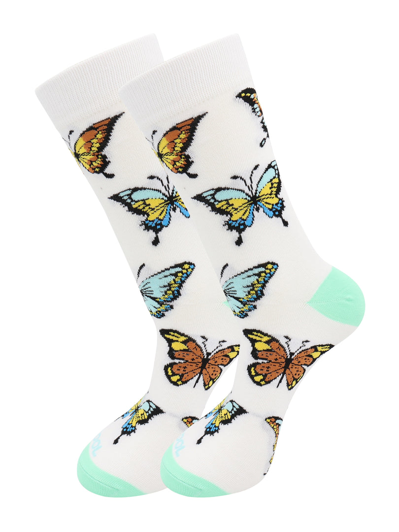 Butterflies Socks - Comfy Cotton for Women