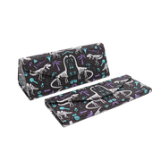 Dinosaur Fossils Print Glasses Case - Vegan Leather Magic Folding Hard Case