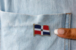 Load image into Gallery viewer, Dominican Republic Flag Enamel Pin For Patriotic &amp; Ceremonial Souvenir
